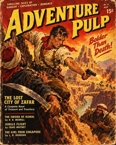 Adventure Pulp graphic design movement