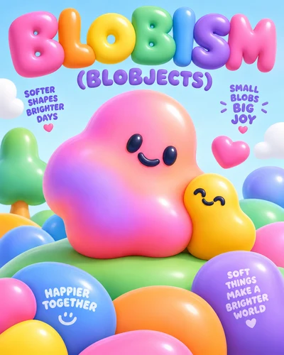 Blobism (Blobjects) graphic design movement