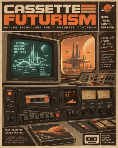 Cassette Futurism graphic design movement