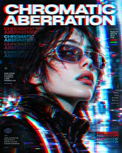 Chromatic Aberration Style graphic design movement
