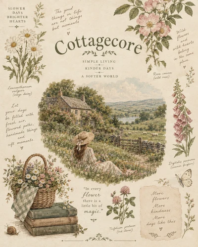 Cottagecore Visual Style graphic design movement