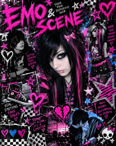 Emo / Scene Aesthetic graphic design movement