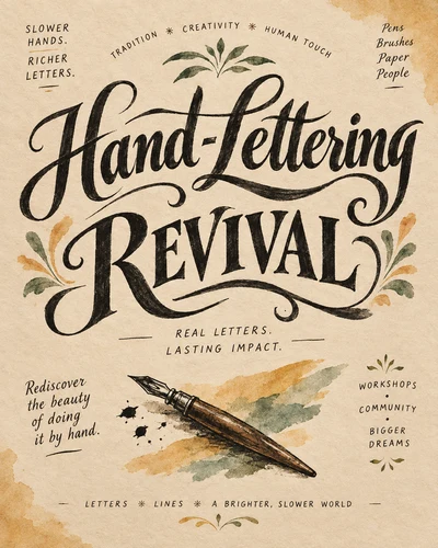 Hand-Lettering Revival graphic design movement