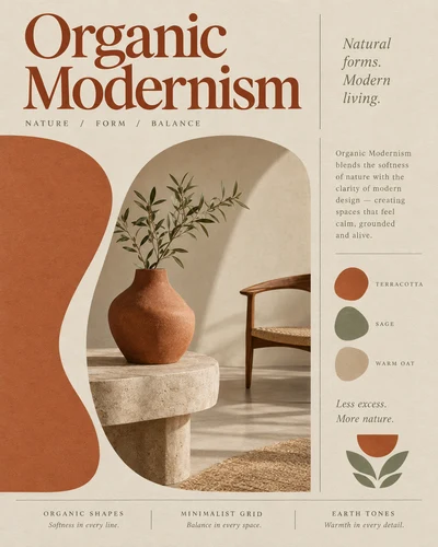 Organic Modernism graphic design movement