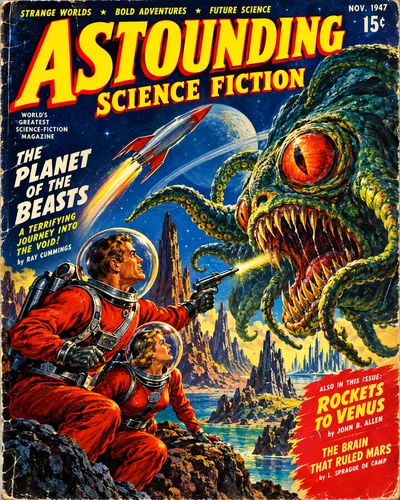 Sci-Fi Pulp graphic design movement