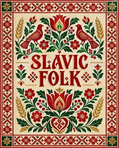 Slavic Folk graphic design movement