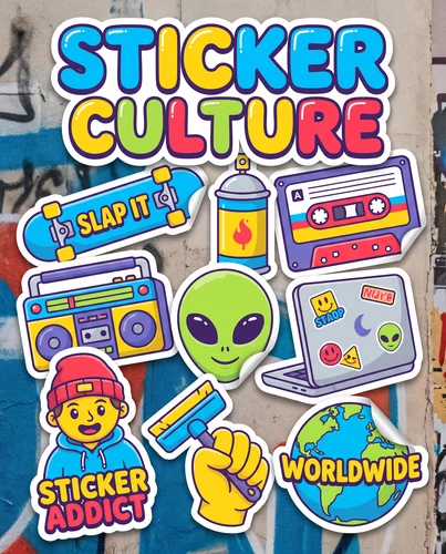 Stickers (Sticker Culture Design) graphic design movement
