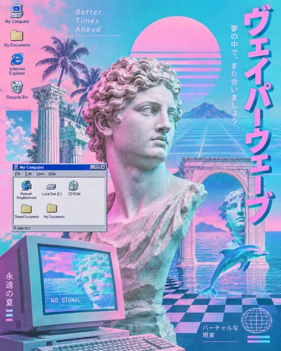 Vaporwave graphic design movement
